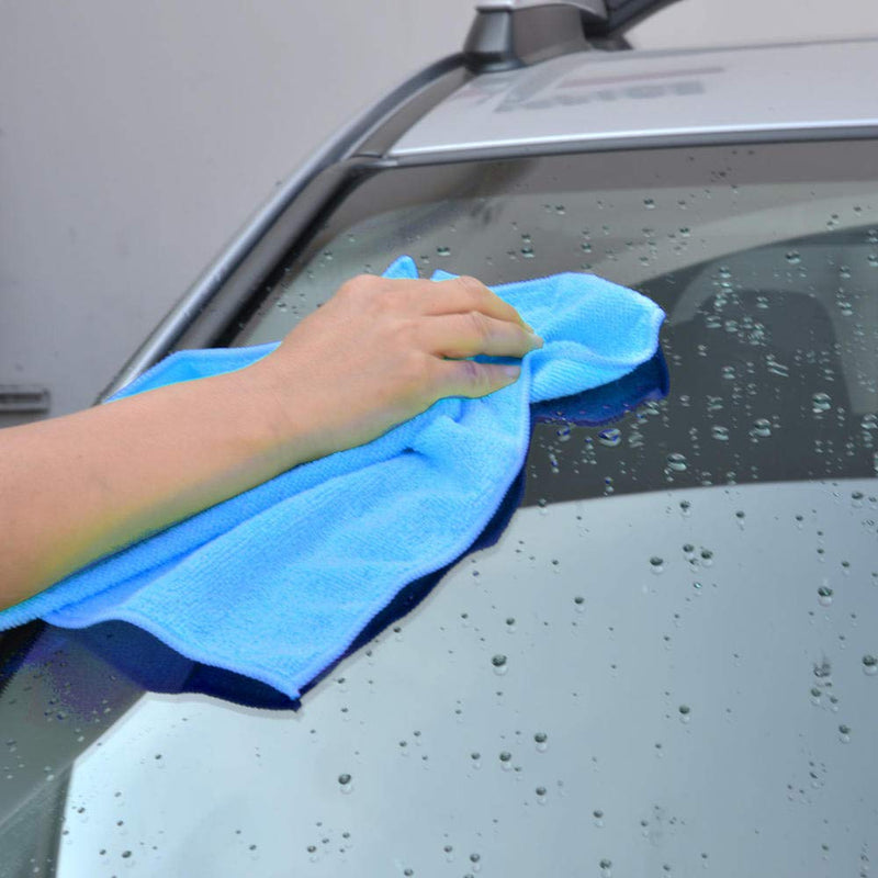  [AUSTRALIA] - Motor Trend Blue Professional Microfiber Cleaning Cloth - No-Scratch Polishing Detail Towel - for Auto (Car Sedan Truck SUV Van)