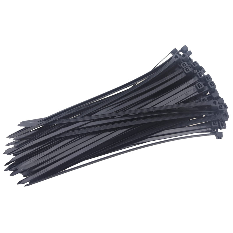  [AUSTRALIA] - Rextin 500pcs Cable Wire Ties Plastic Self-Locking Black Nylon Zip Tie Wraps 7.9 inch length and 0.19 IN wide Resistant For Indoor Outdoor (7.9X0.19IN 500PCS) 7.9X0.19IN 500PCS