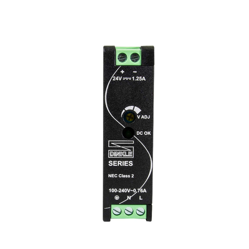 Dinkle 30W Single-Phase, DIN-Rail Mount, 0165N-24V30W1ACQ, 24v dc Power Supply, 30W, 1.25A… - LeoForward Australia