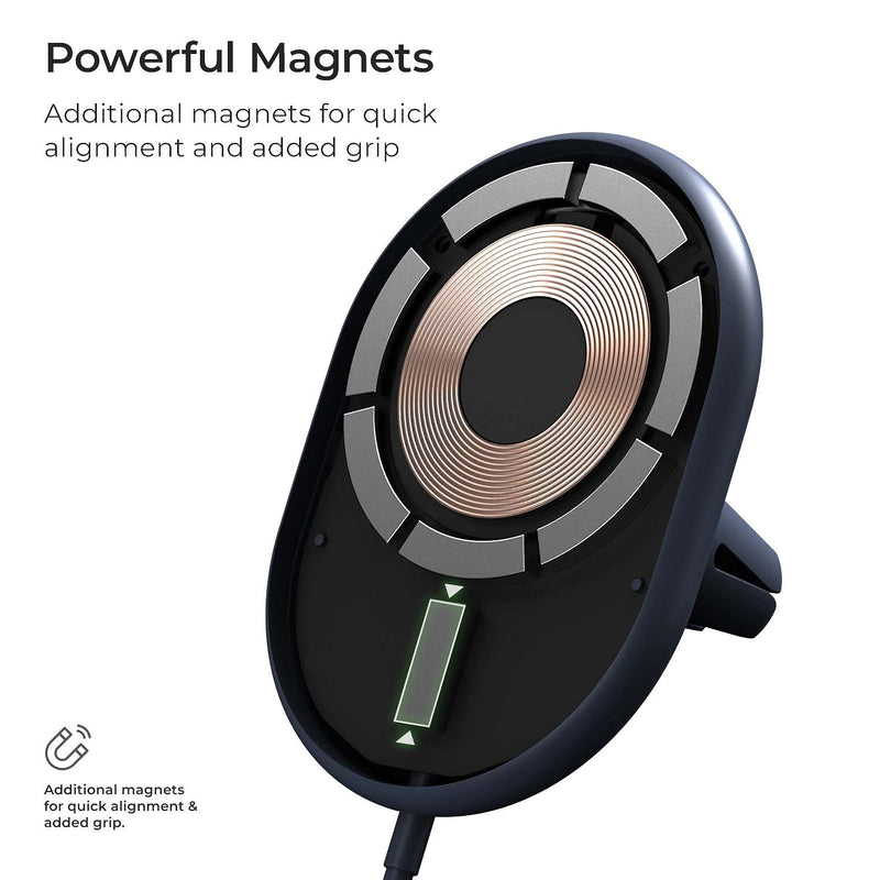  [AUSTRALIA] - iOttie Velox Magnetic Wireless Charging Car Mount Air Vent Phone Holder. Compatible with MagSafe iPhones Including iPhone 12, iPhone 13, iPhone 12/13 Mini, Pro, Pro Max (Power Supply Included) Charging Air Vent