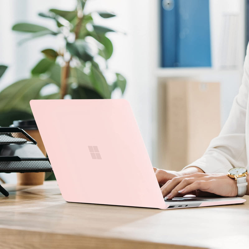  [AUSTRALIA] - MOSISO Case Only Compatible with Microsoft Surface Laptop Go 2/1 12.4 inch 2022 2020 Release (Models: 2013 & 1943), Protective Plastic Hard Shell Case Cover, Chalk Pink