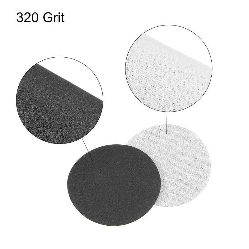  [AUSTRALIA] - uxcell 2-Inch Hook and Loop Sanding Disc Wet/Dry Silicon Carbide 320 Grit 100 Pcs