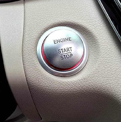 Angelguoguo Car Engine Strat Stop Ignition Switch decoration Ring Sticker For Mercedes Benz A Class B Class C Class E Class GLK GL GLA - LeoForward Australia