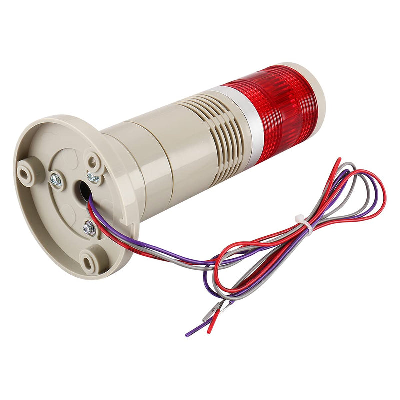  [AUSTRALIA] - Baomain Alarm Warning Continuous Light 110V AC Industrial Buzzer Red LED Signal Tower Lamp