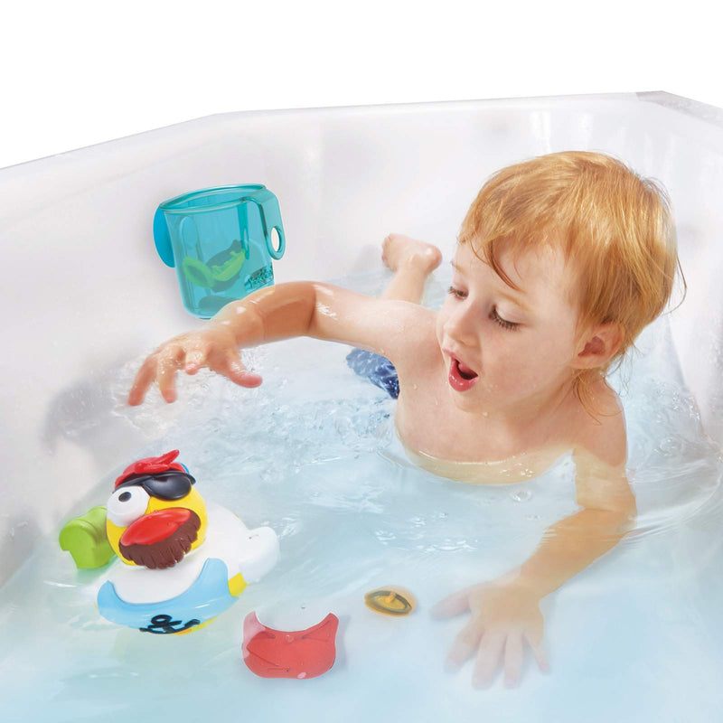  [AUSTRALIA] - Yookidoo Jet Duck Pirate Bath Toy with Powered Water Cannon Shooter - Sensory Development & Bath Time Fun for Kids - Ages 2+