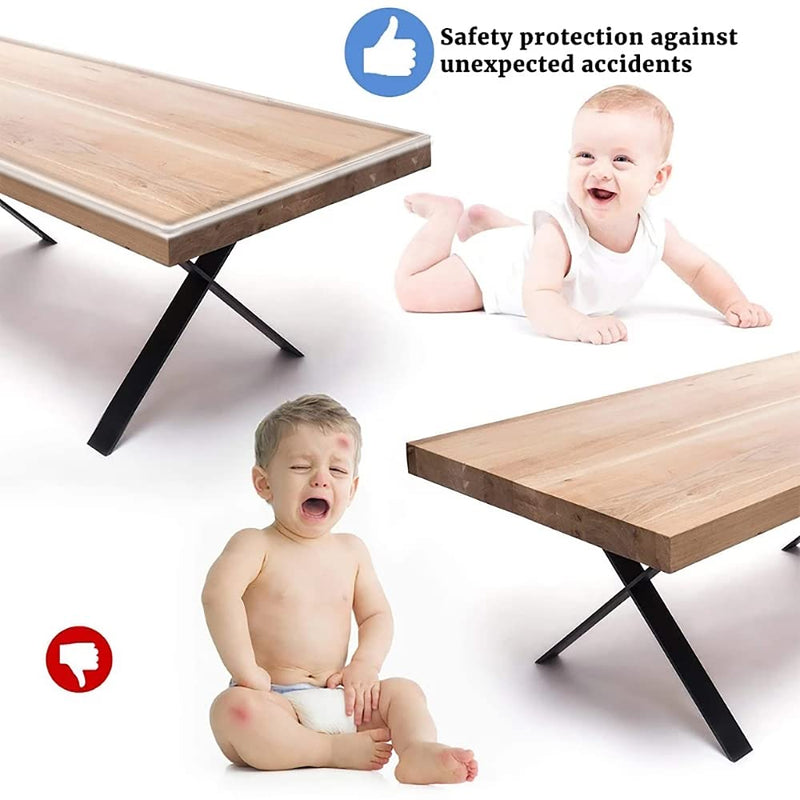  [AUSTRALIA] - Baby Proofing, Clear Edge Protector Strip for Kids, Upgrade Silicone Soft Corner Protectors with Pre-Taped Strong Adhesive, 6.6Ft Edge Protectors Baby Proofing for Cabinets, Tables, Drawers 0.4x0.4in width (6.6ft length)