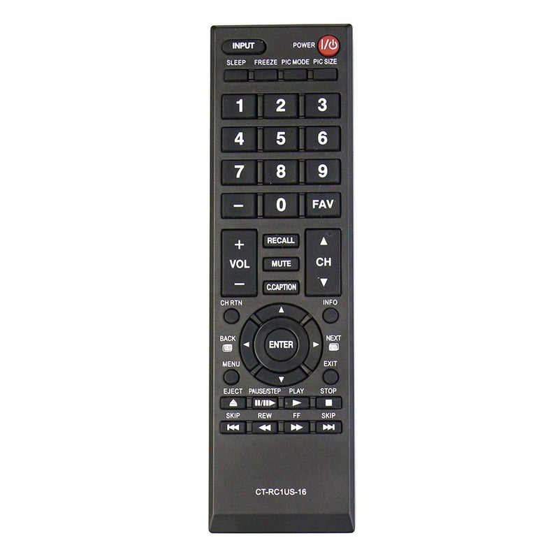 New CT-RC1US-16 Replace Remote Control fit for Toshiba LED TV HDTV 43L420U 49L310U 49L420U 50L420U 28L110U 32L110U 32L220U 40L310U 43L310U 55L310U 65L350L 65L350U - LeoForward Australia