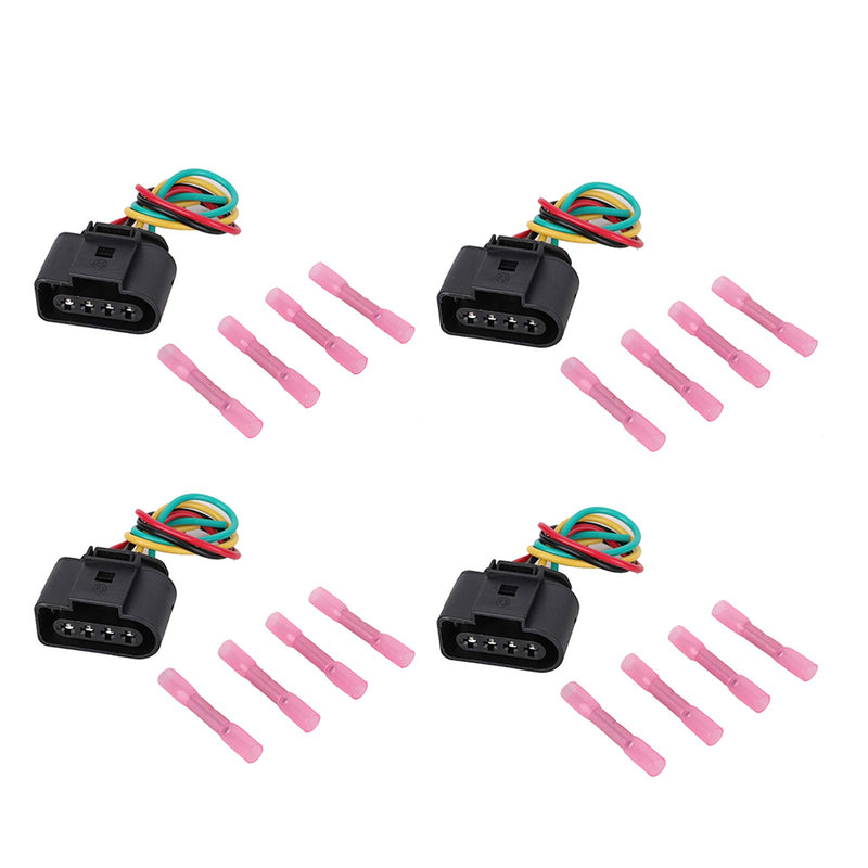 4 Packs Ignition Coil Connector Plug Harness Pigtail Harness Replacement for VW, Volkswagen Audi 1.8T, 2.0T, 2.5L, 3.2L, 4.2L Vehicles - LeoForward Australia