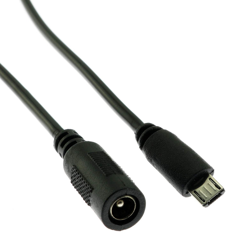 E-outstanding 2PCS DC Barrel Jack to Micro-USB B Male Connector Adapter 5V Power Cable 5.5mmx2.1mm - LeoForward Australia