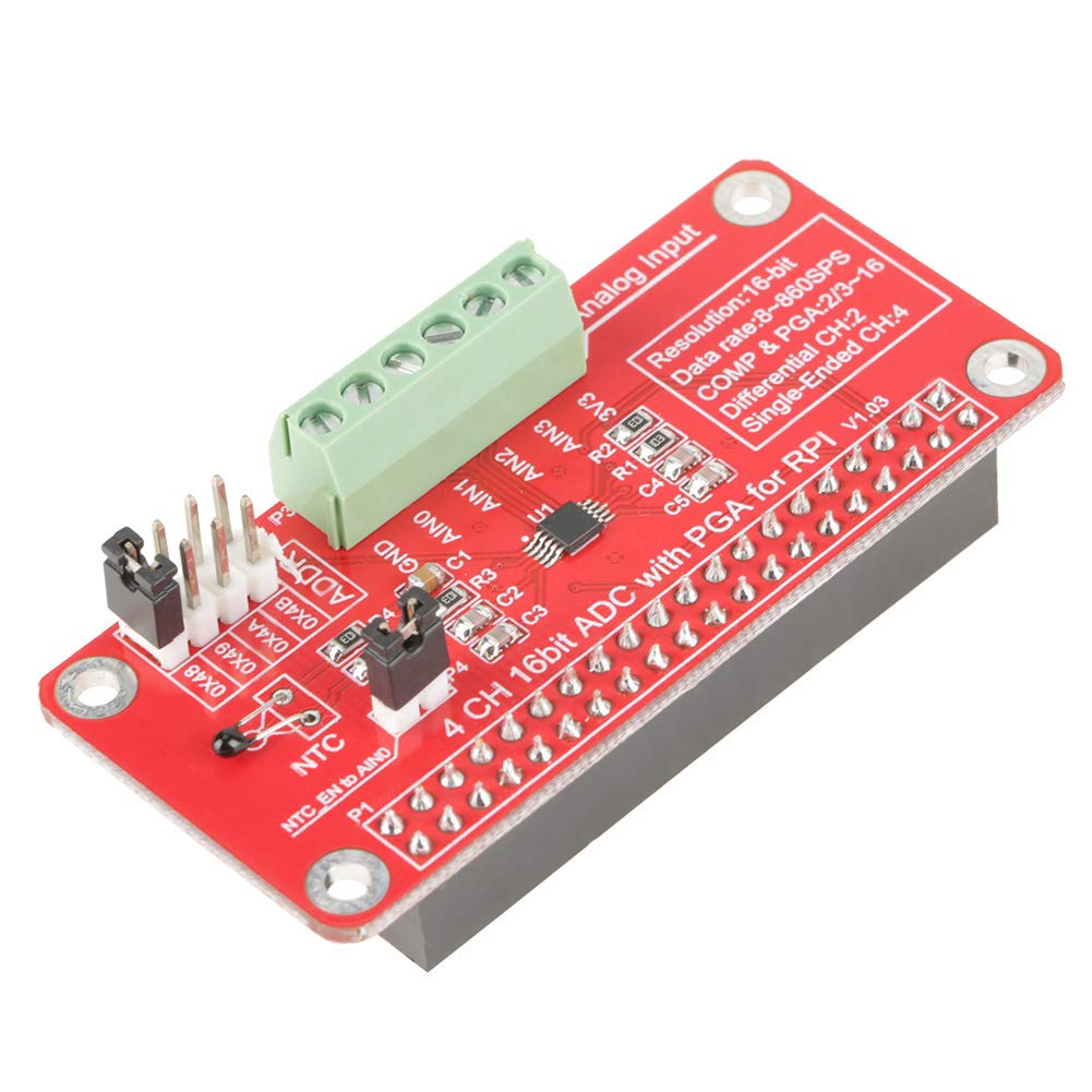  [AUSTRALIA] - 16-Bit ADS1115 ADC ADC Analog Signal Converter Module Digital for Raspberry Pi 3/2 / B+