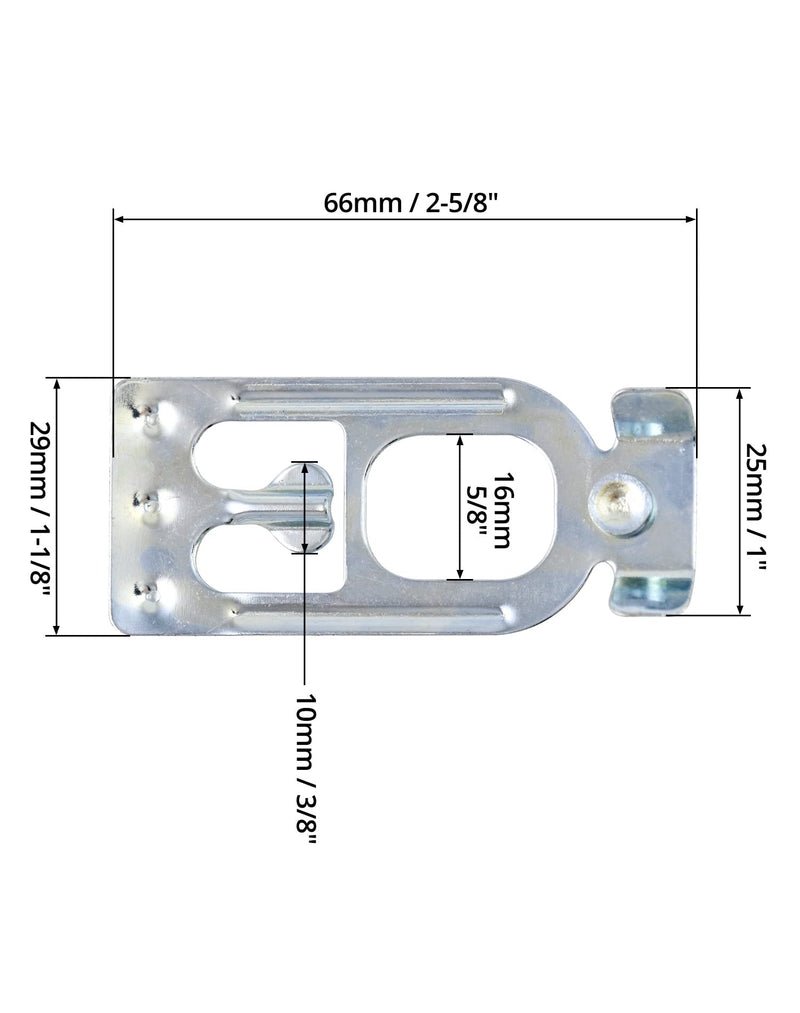  [AUSTRALIA] - QWORK Teardrop Pallet Rack Safety Clip, 50 Pcs Universal Pallet Racking Beam Safety Clip Connector Cross Beam Locker