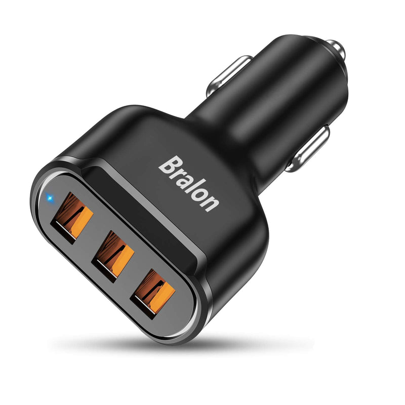  [AUSTRALIA] - USB Car Charger,Bralon 24W/4.8A 3 USB Port Fast Car Charger Compatible with Phone 12/12 Pro(Max)/12 Mini/11/11 Pro(Max)/XS(Max)/X/8 7 6 S Plus,G.alaxy Note S10 S9 S8 S7 S6,Pad & More