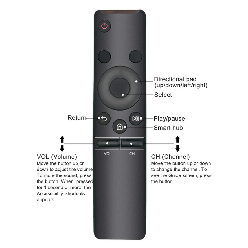 BN59-01260A Replaced Remote fit for Samsung TV UN40K6250AF UN40K6250AFXZA UN40KU630DFXZA UN40KU6300F UN40KU6300FXZA UN43KU6300F UN43KU6300FXZA UN43KU630D UN43KU630DF UN43KU630DFXZ RMCSPK1AP2 - LeoForward Australia