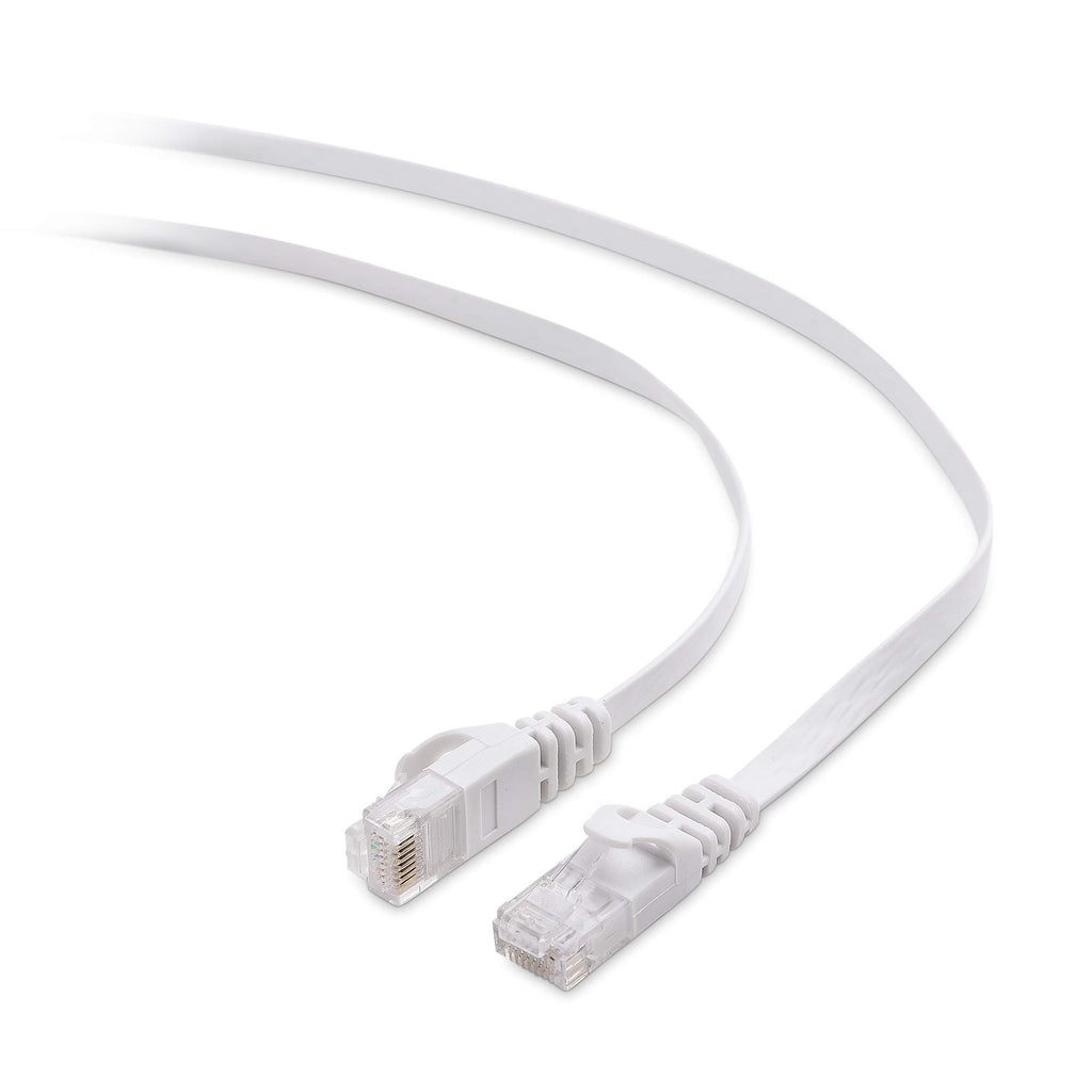 Cable Matters Cat6 Snagless Long Flat Ethernet Cable 50 ft in White with Nail-in Cable Clips - LeoForward Australia