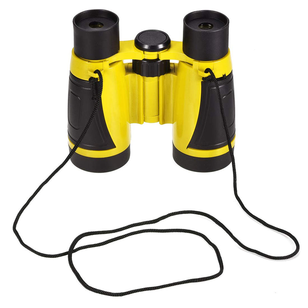  [AUSTRALIA] - uxcell Binoculars 5X30 Compact Foldable Binoculars Shockproof Yellow with Neck Strap for Bird Watching Hiking Camping