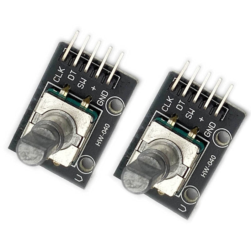  [AUSTRALIA] - Kiro&Seeu 2PCS KY-040 Rotary Encoder Module Brick Sensor Development Board Compatible with Ar-duino Raspberry Pi SMT32 Development Board EMD-2P