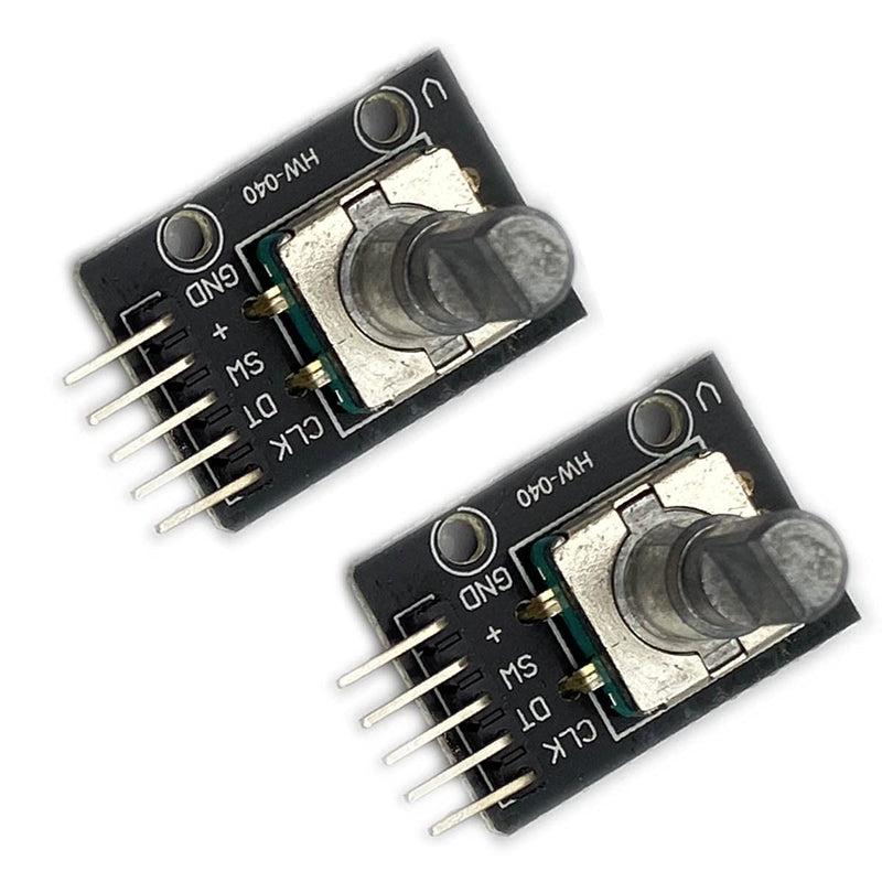  [AUSTRALIA] - Kiro&Seeu 2PCS KY-040 Rotary Encoder Module Brick Sensor Development Board Compatible with Ar-duino Raspberry Pi SMT32 Development Board EMD-2P