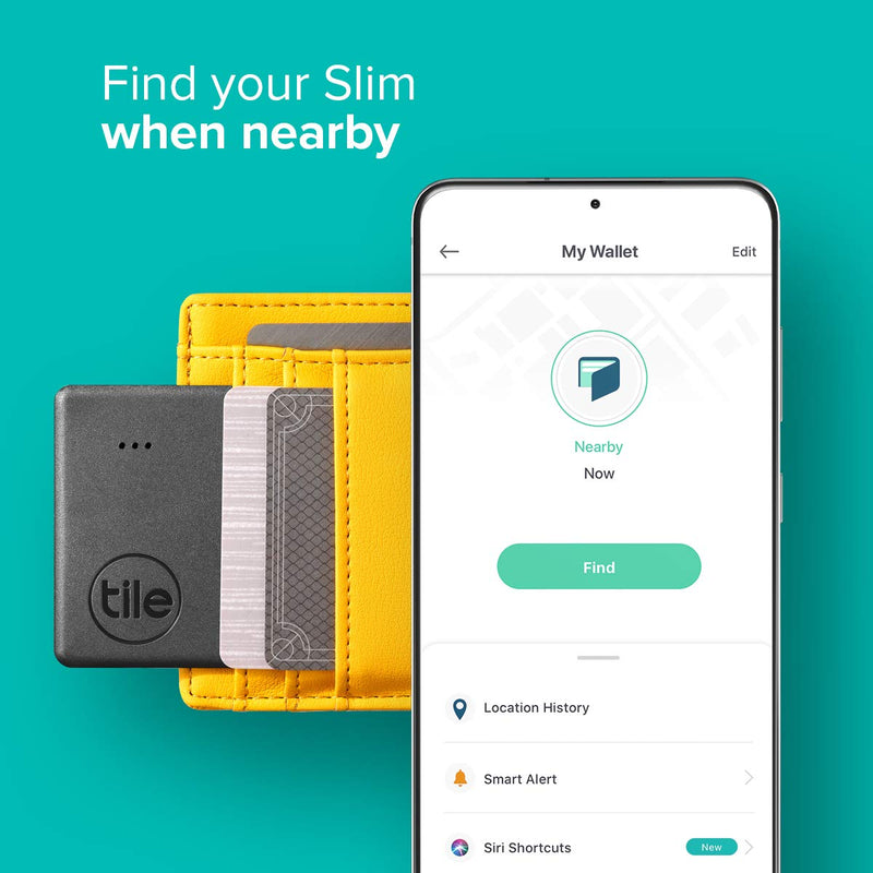 Tile Slim (2020) 1-pack - Slim & Sleek Bluetooth Tracker, Item Locator and Finder for Wallets, Passports and Electronic Devices and More; Waterproof with Built-in 3 year battery - LeoForward Australia