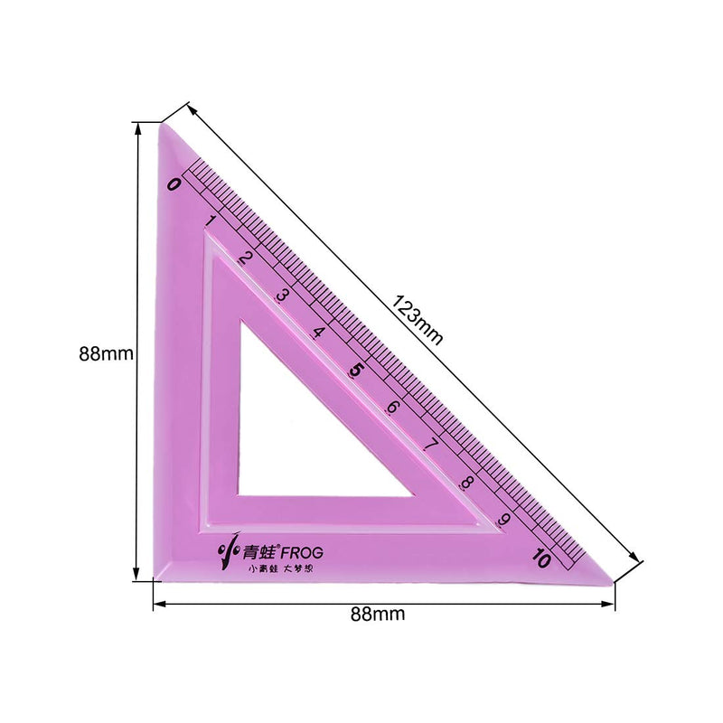  [AUSTRALIA] - uxcell Flexible Measuring Tool Set with Protractor 30/60 45 Triangle Ruler 20cm 8 Inch Straight Ruler