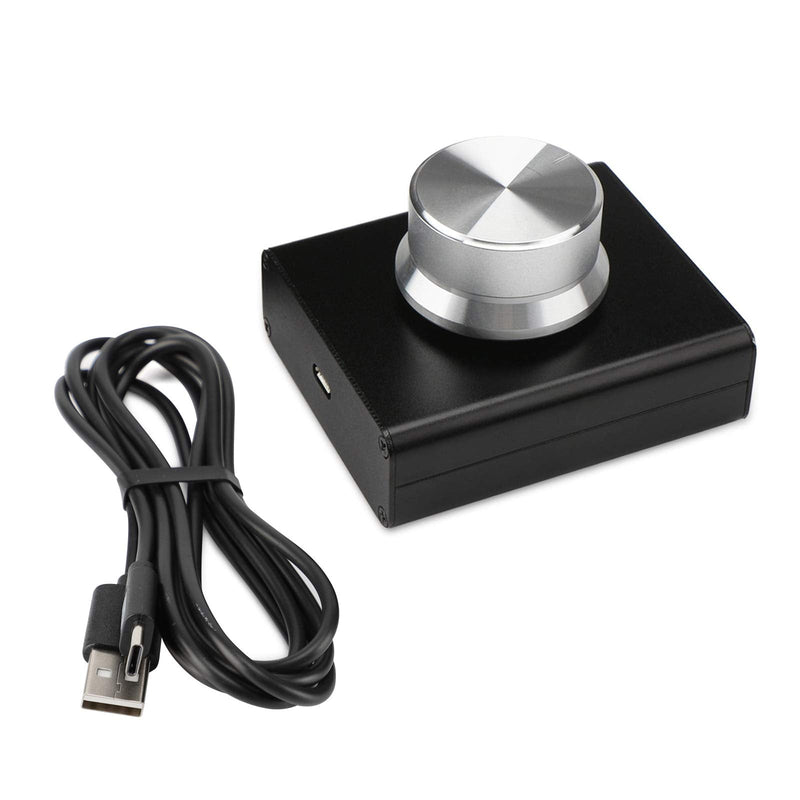  [AUSTRALIA] - USB Volume Control, DROK PC Computer Speaker Audio Volume Remote Controller Knob with 1-Key Mute Function Support Win7 8 10 XP Mac Vista Android USB Port-Programmable