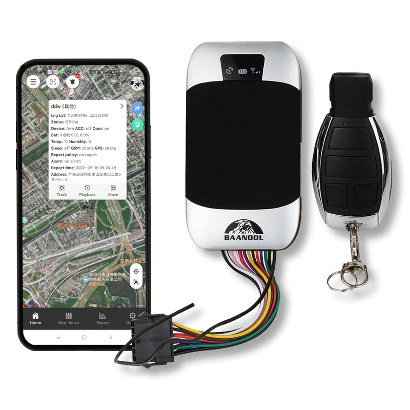  [AUSTRALIA] - BAANOOL BN-303F/G 2G GPS Tracker for Vehicles Fuel Car Tracker Device No Monthly Fee Intelligent Management Tracking System Free Subscription (BAANOOL-303G) BAANOOL-303G