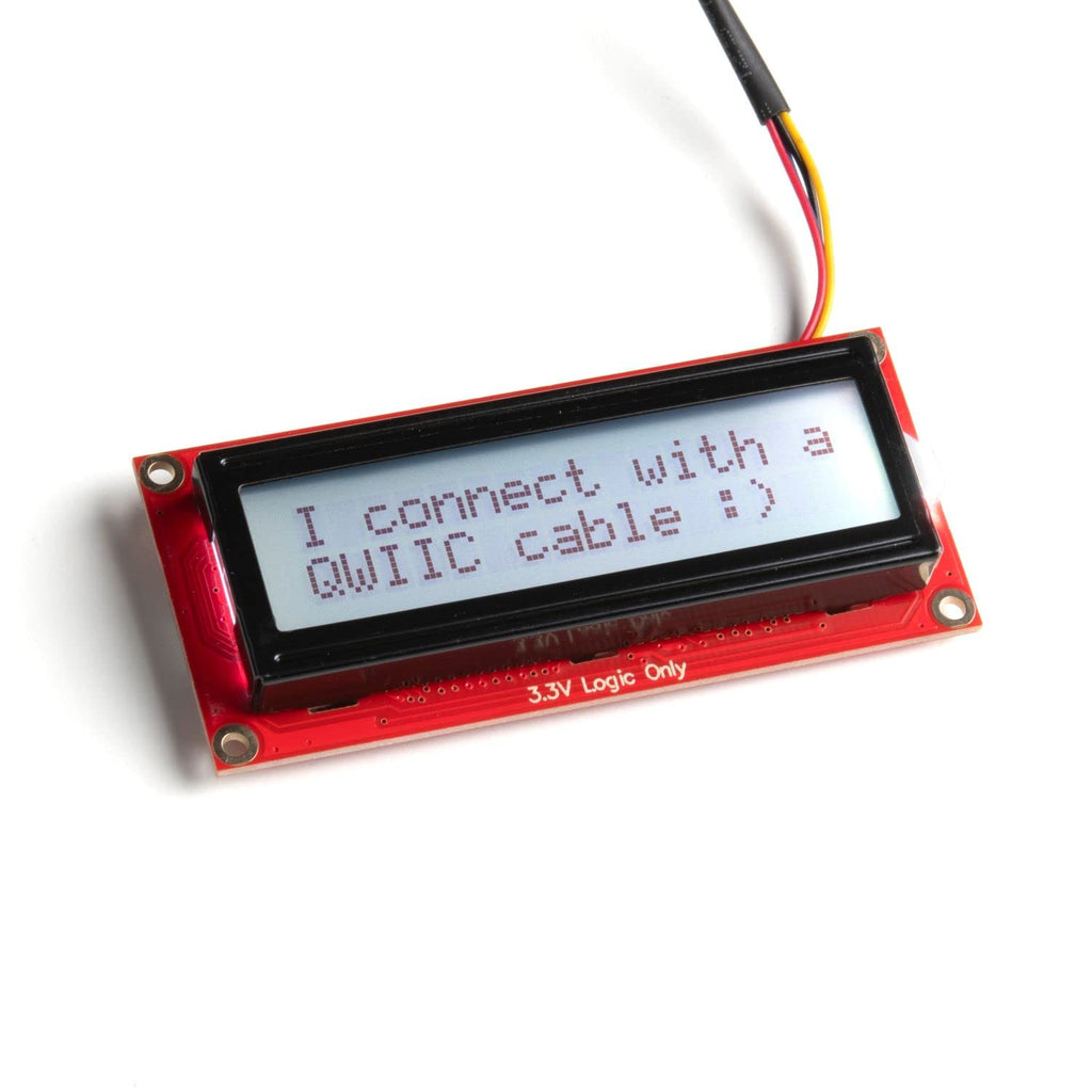  [AUSTRALIA] - SparkFun 16x2 SerLCD - RGB Backlight (Qwiic) - Compatible with Arduino LCD Communicate Over Serial I2C and SPI 3.3V Compatible