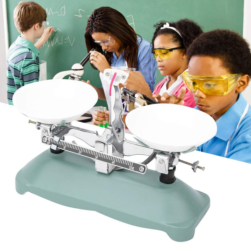  [AUSTRALIA] - Pssopp School Scales Metal Toy Table Scales Mechanical Scales with Tweezers and Calibration Weight for Laboratory Lessons Physics Accessories Various Weights (100 g) 100 G