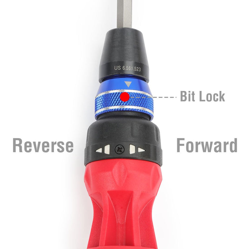  [AUSTRALIA] - WORKPRO 12-in-1 Multi-Bit Ratcheting Screwdriver, Quick-load Mechanism Bits Hold in Handle