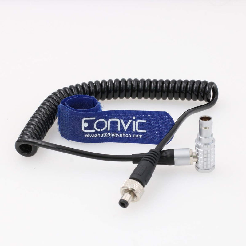  [AUSTRALIA] - Eonvic 12v 2 Pin to Locking DC 2.1mm Power Cable for Video Devices PIX-E5 E5H E7 Atomos SmallHD Monitor ARRI Alexa XT/RED/Z CAM E2 2Pin Locked DC coiled cable
