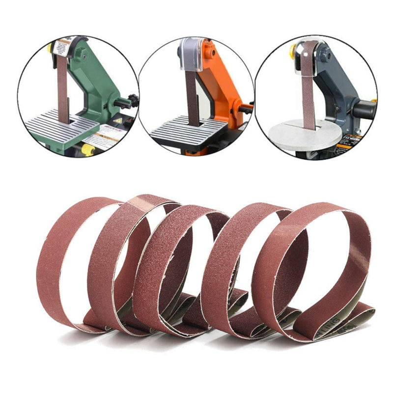  [AUSTRALIA] - 1 Inch x 30 Inch Sanding Belt, 320/400/600/800/1000 SuperFine Grits, 5 Pcs Aluminum Oxide Sanding Belts for Belt Sander 1"x30"