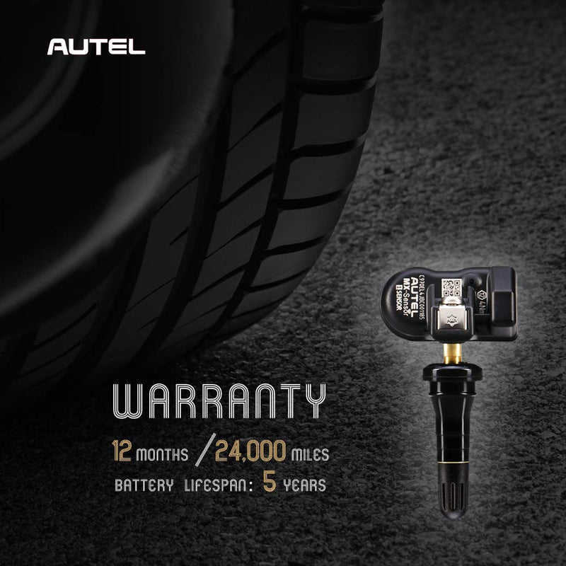  [AUSTRALIA] - Autel TPMS Sensor (Screw-in 315MHz + 433MHz) OE-Level 100% Clone-able Programmable Sensor Fits 98% Mainstream Vehicles with Rubber Valves for Tire Pressure Monitoring System