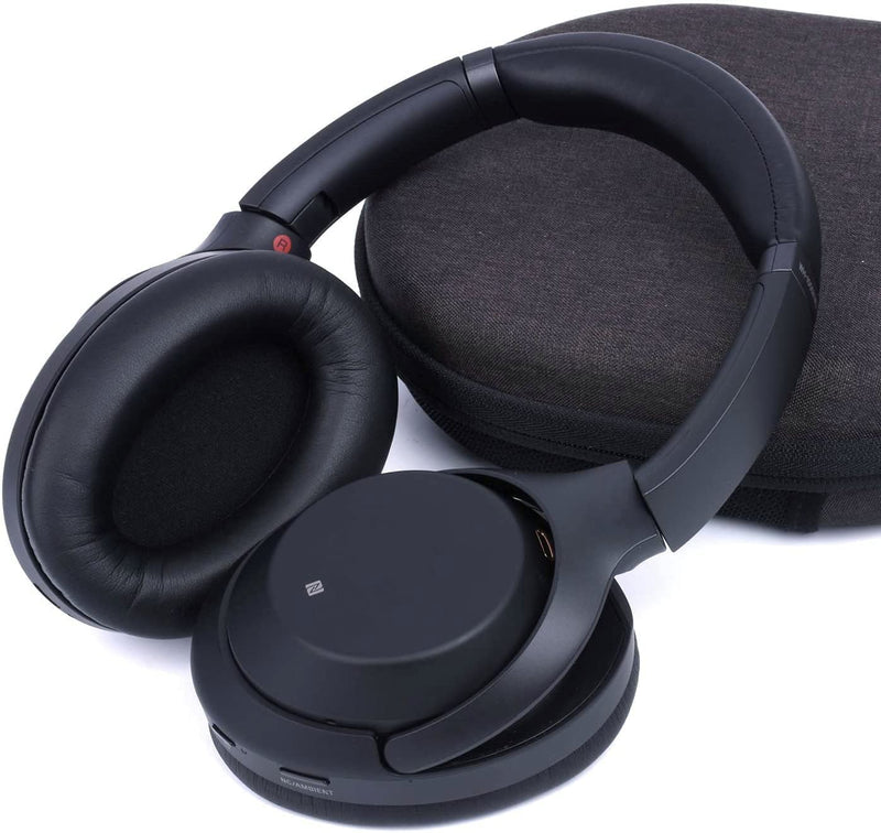  [AUSTRALIA] - SOULWIT Professional Earpads Cushions Replacement for Sony WH-1000XM3 (WH1000XM3) Over-Ear Headphones, Ear Pads with Softer Protein Leather, Noise Isolation Memory Foam, Added Thickness (Black)