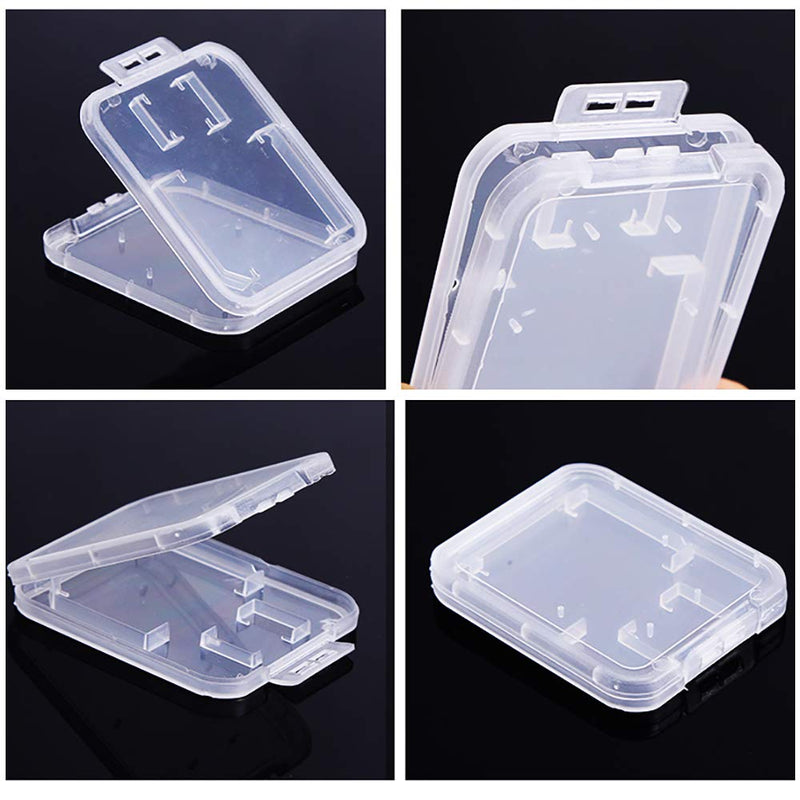  [AUSTRALIA] - 10pcs Clear Plastic Memory Card Case Compatible with SD Micro SD T-Flash Card