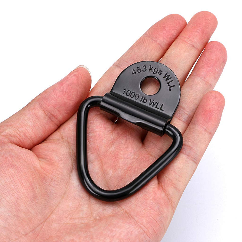  [AUSTRALIA] - OwnMy Pack of 10 Cargo Tie Down Anchors Hooks, Heavy Duty Black V Rings Bolts Forged Lashing Ring 1000 lbs Capacity Trailer Anchors Hooks Set of 10 PCS