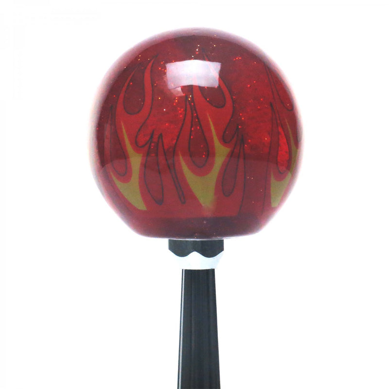  [AUSTRALIA] - American Shifter 297077 Shift Knob (Orange Smiley Pistons Red Flame Metal Flake with M16 x 1.5 Insert)
