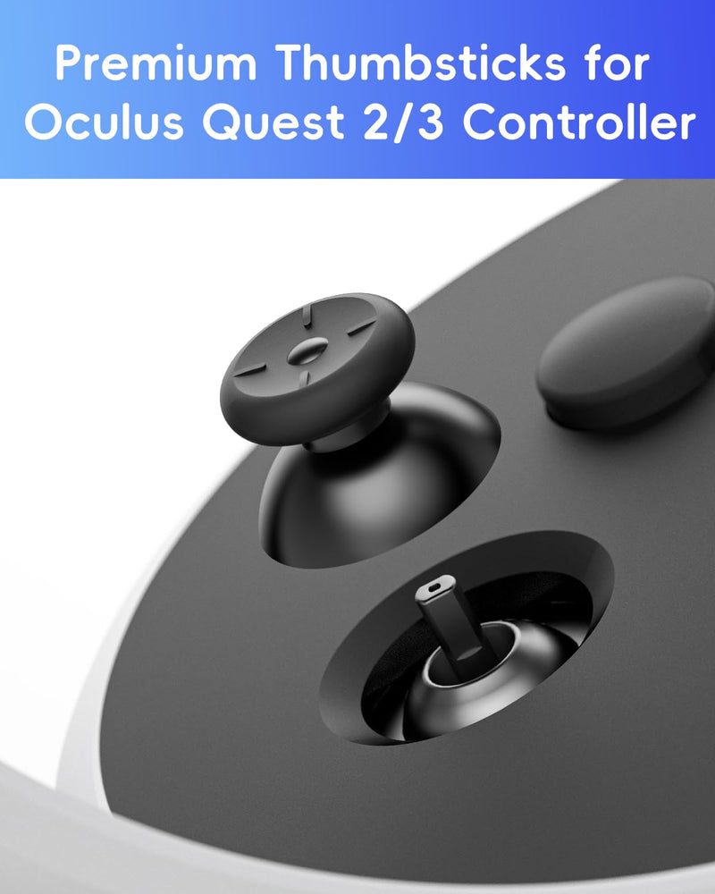  [AUSTRALIA] - Replacement Thumbsticks for Meta Quest 2 Controller, AOLION Oculus Quest 2 Replacement Parts with 2 Intelligent Sensing Thumbsticks, 4 Thumb Grips