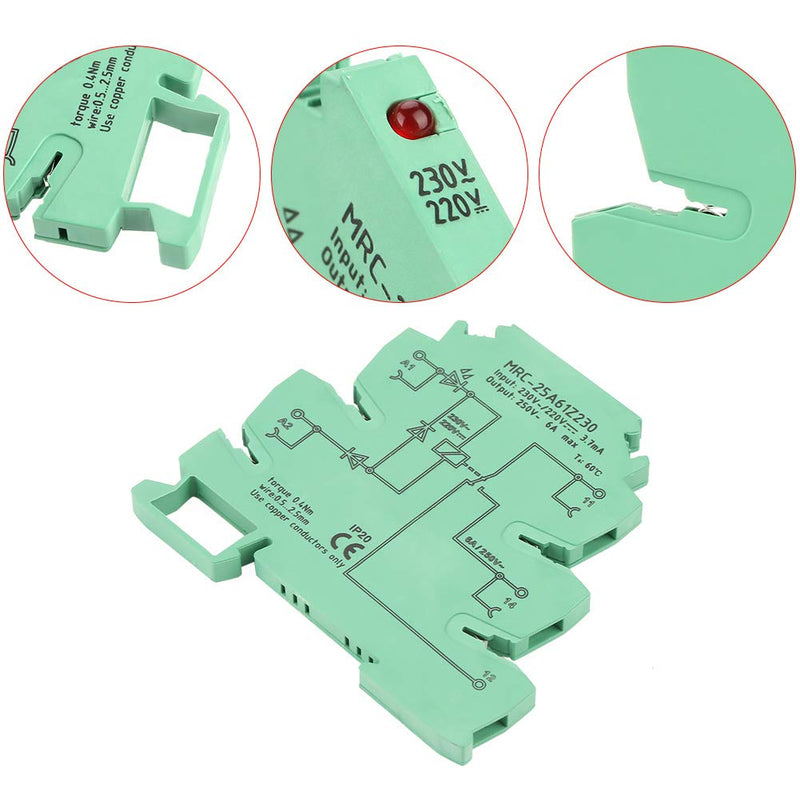  [AUSTRALIA] - Relay, ultra-thin PLC relay, 230VAC/220VDC 1NO 1NC for controlling PLC automation devices