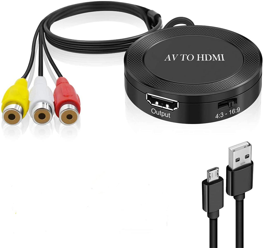  [AUSTRALIA] - Laboen AV HDMI AV to HDMI RCA to HDMI Converter, Composite to HDMI Adapter Support 1080P, PAL/NTSC Compatible with N64 NGC SNES SEGA ，WII, PS1, PS2, PS3, STB, Xbox, VHS, VCR, Blue-Ray DVD Composite HDMI