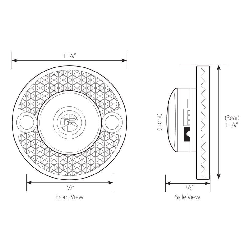  [AUSTRALIA] - Grand General (81782) 1-1/8" Red LED Marker Light Red/Red