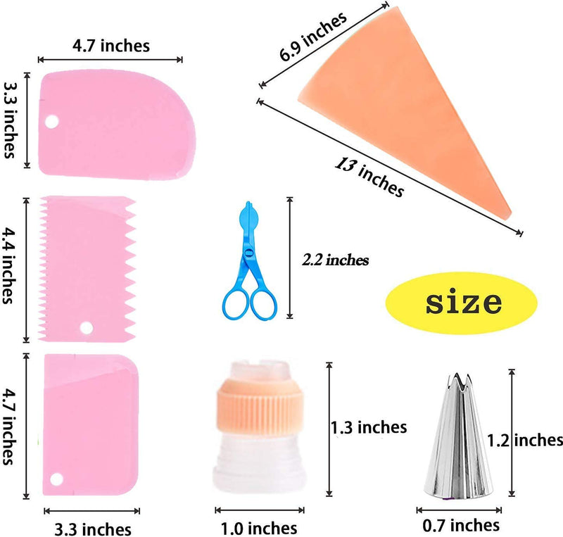  [AUSTRALIA] - Cake Decorating Kits Tools Supplies 69 Pcs Piping Bags & Tips Set 48 Numbered Icing Tips, Pattern Chart & EBook, 3 Pastry Bags, 2 Flower Nails, 3 Couplers Baking Frosting Tools for Cupcakes Cookies