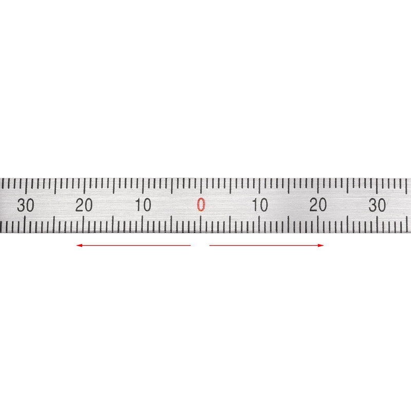  [AUSTRALIA] - uxcell Center Finding Ruler 250mm-0-250mm Table Sticky Adhesive Tape Measure, Aluminum Track Ruler with Holes, (from the Middle).