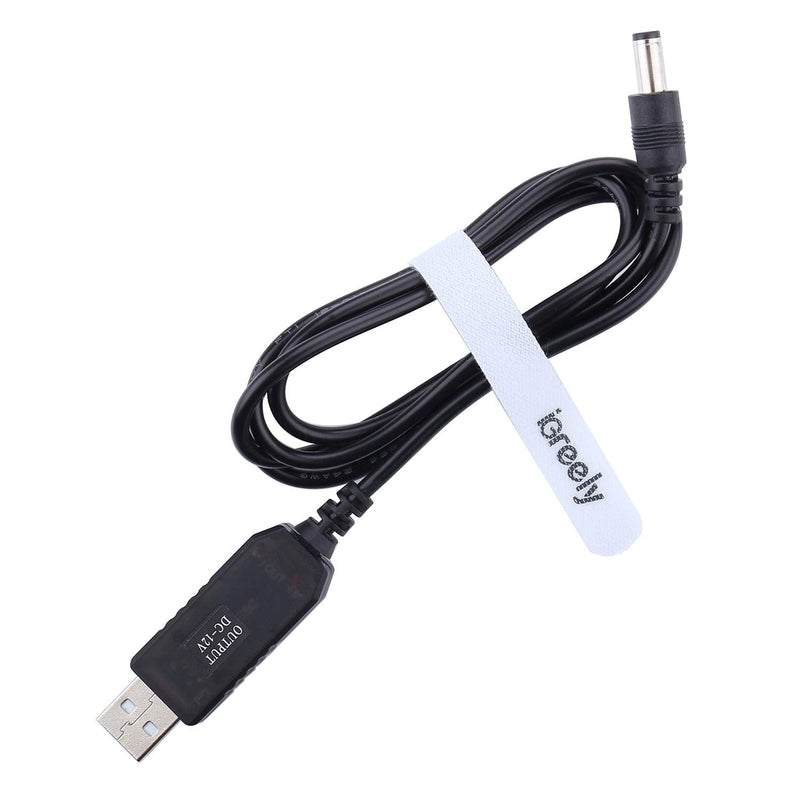  [AUSTRALIA] - DC 5V to DC 12V USB Voltage Step Up Converter Cable - iGreely Power Supply USB Cable with DC Jack 5.5 x 2.5mm or 5.5 x 2.1mm, USB 5V to DC 12V Cable 3ft 5V to 12V