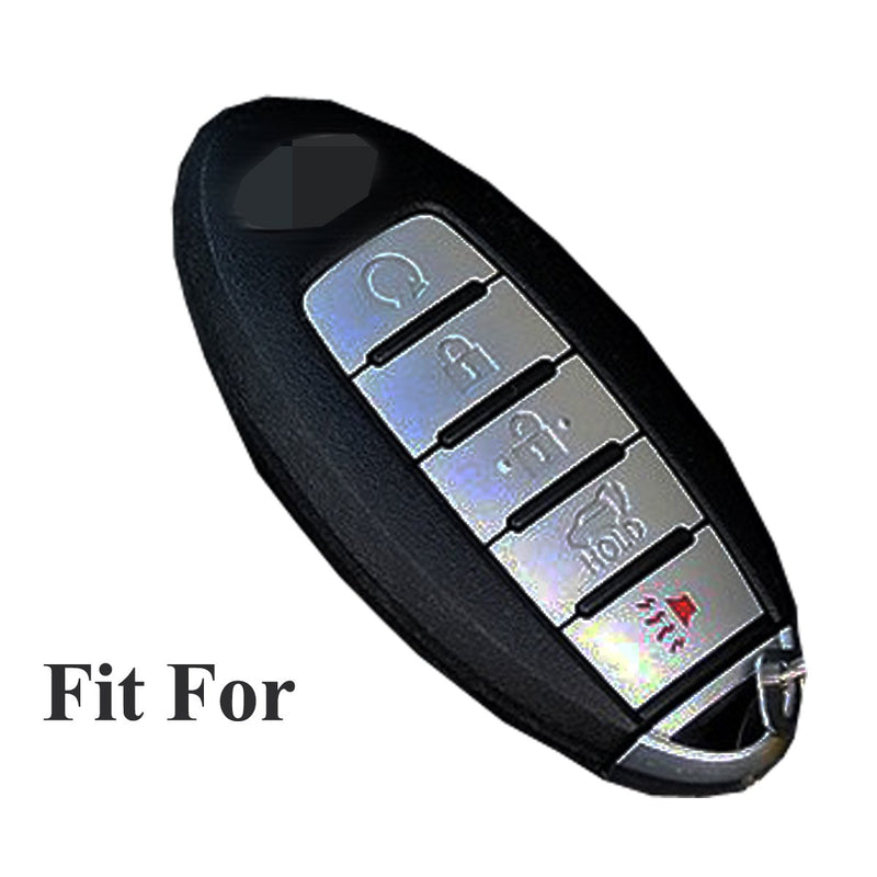  [AUSTRALIA] - Coolbestda Silicone 5 Buttons Smart Key Fob Keyless Entry Case Cover Remote Holder Jacket Protector for Nissan Rogue Maxima Altima Sedan Pathfinder Rose
