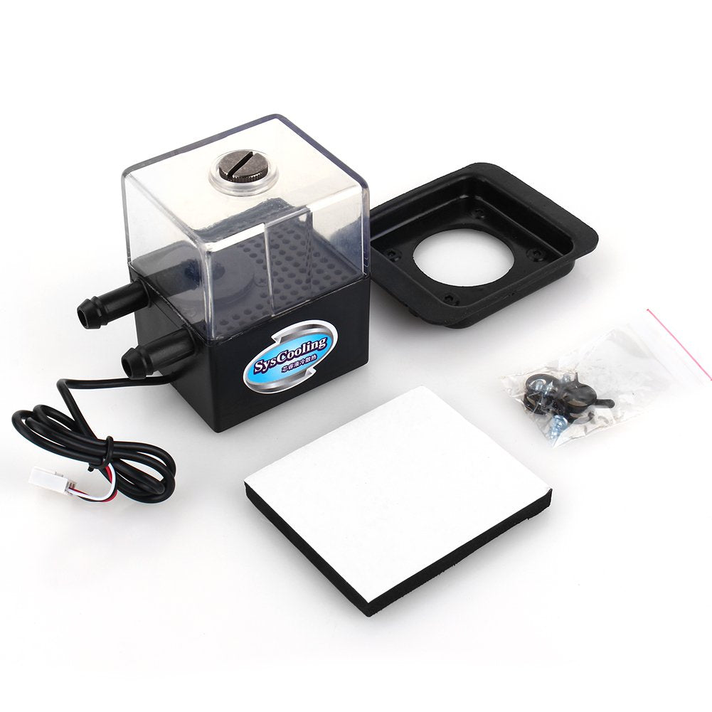  [AUSTRALIA] - Walfront SC-300T DC 12V Ultra-Quiet Water Cooling Pump Tank 4W Reservoir max.300L/h Small 3P Connector for PC CPU Liquid Cooling System