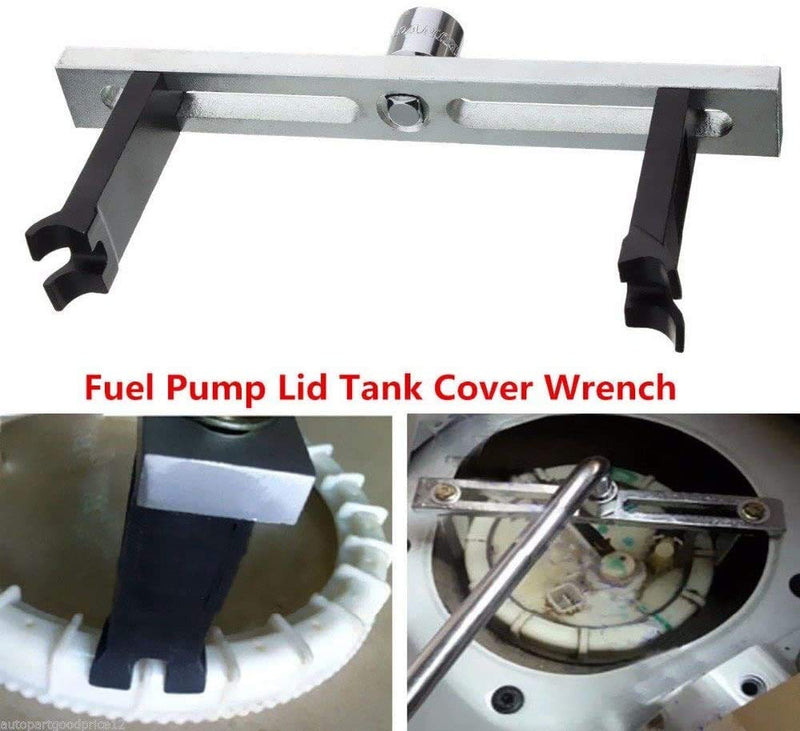 Fbest Car Fuel Tank Pump Wrench Lid Cover Remove Spanner Adjustable Tool For Universal Audi Benz BMWroen Toyota Nissan (2 Jaws) - LeoForward Australia