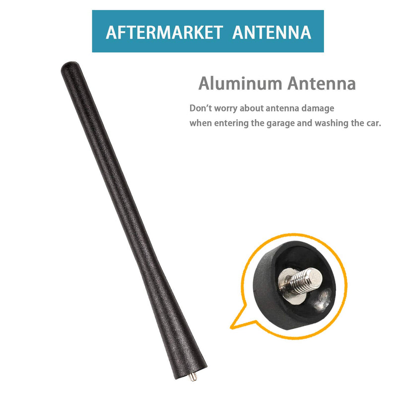 Anina 7" Car Short Antenna Mast Replacement for Honda, Mazda, Toyota, Nissan, Lexus, Mitsubishi, Dodge, Chevrolet, Acura for AM/FM Radio - LeoForward Australia