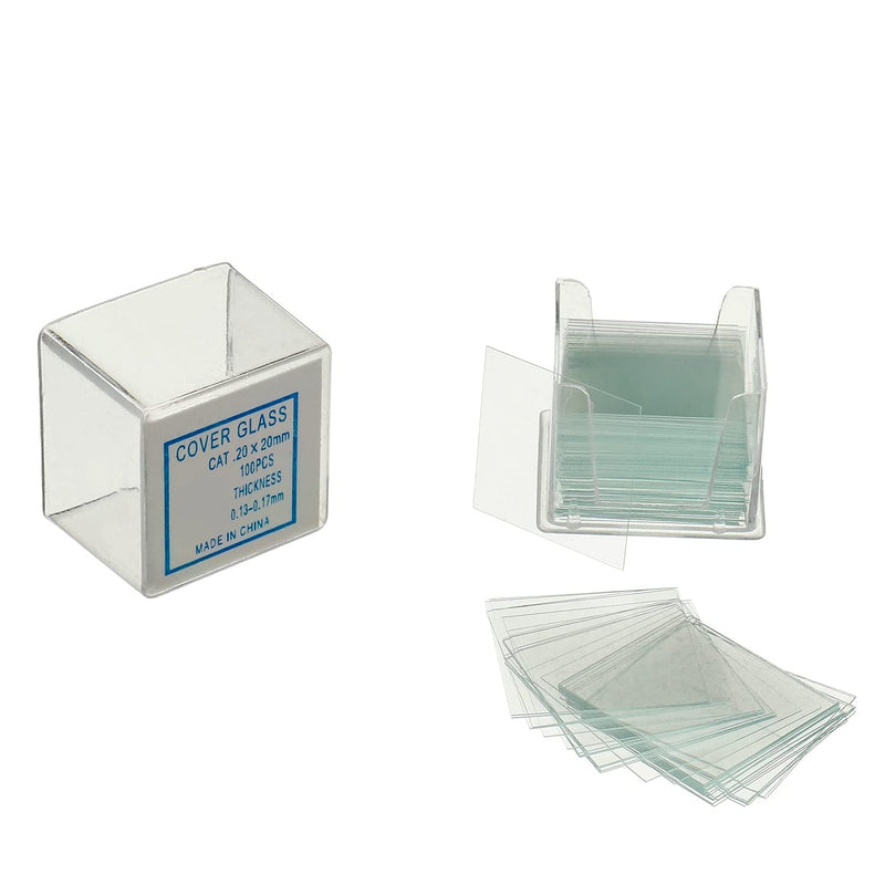  [AUSTRALIA] - HUAREW 50 pieces pre-cleaned microscope slides and 100 pieces pre-cleaned microscope cover glasses with 4 plastic pipers.