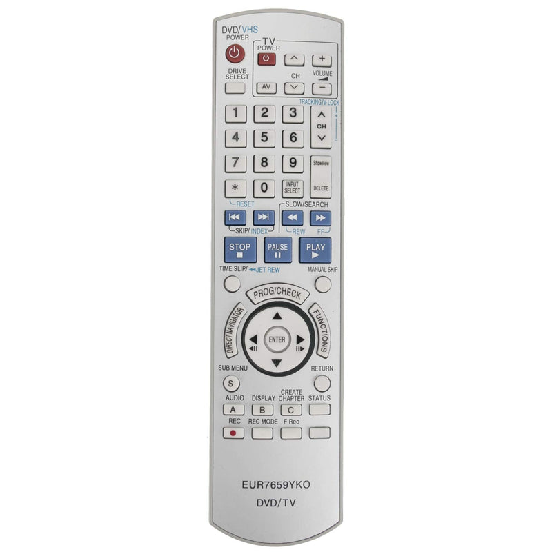  [AUSTRALIA] - AIDITIYMI EUR7659YKO Replace Remote Control fit for Panasonic DVD VCR Recorder DMR-ES15 DMR-E35V DMR-ES30V DMR-ES10 DMRES15 DMRES30V DMRES10 DMRE35V