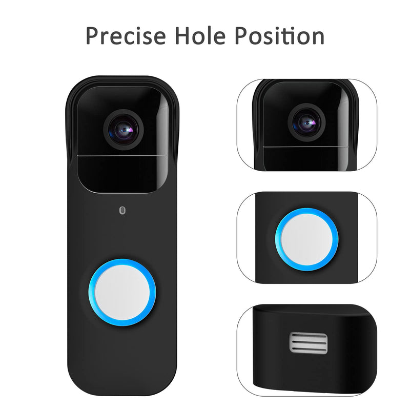  [AUSTRALIA] - Camera Cases Compatible with Blink Video Doorbell Cover Black Silicone Waterproof Protetive Skin- LEFXMOPHY