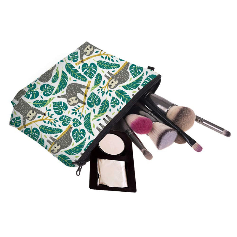 Cosmetic Bag for Women,Loomiloo Adorable Roomy Makeup Bags Travel Waterproof Toiletry Bag Accessories Organizer Sloth (Sloth 51476) Sloth 51476 - LeoForward Australia